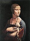 Leonardo Da Vinci Canvas Paintings - Portrait of Cecilia Gallerani
